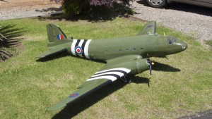 Model of a Dakota aeroplane.